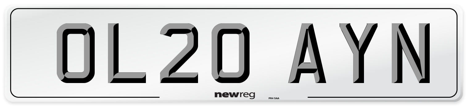 OL20 AYN Number Plate from New Reg